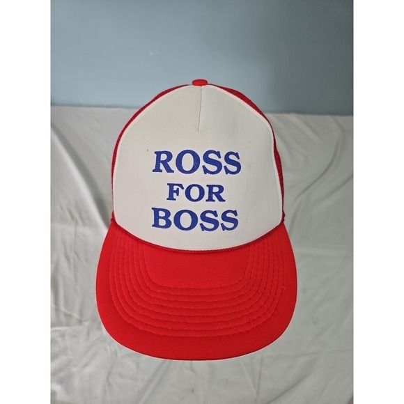 Otto Men Red Vintage Ross Perot for President Trucker Hat Cap Ross for Boss - Picture 3 of 11